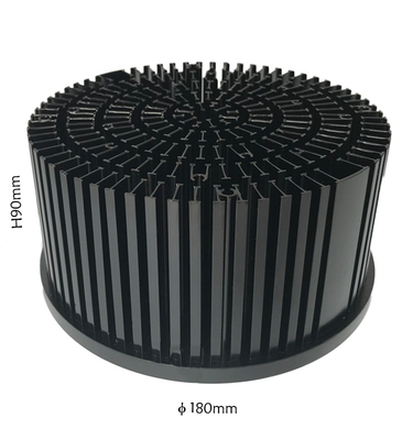 Durable Round Extruded Aluminum Heatsink , Anti Oxidation Skived Fin Heat Sink