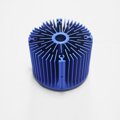 85x75mm Extruded Aluminum Led Heatsink , High Precision Blue Heat Sink ISO9001