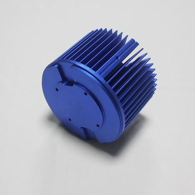 85x75mm Extruded Aluminum Led Heatsink , High Precision Blue Heat Sink ISO9001