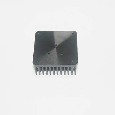 Square Black 40mm Aluminum Profile Heat Sink With Fins Rosh Rustproof