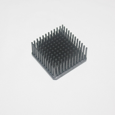 Square Black 40mm Aluminum Profile Heat Sink With Fins Rosh Rustproof