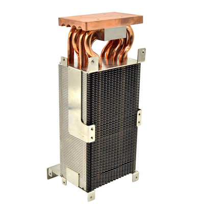 Aluminum 4Pcs Heat Pipe Radiator With Cpu Cooler Plating Nickel ISO9001